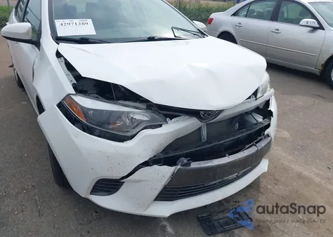 2016 Toyota Corolla Le z USA, uszkodzony, nr VIN 2T1BURHE7GC690962